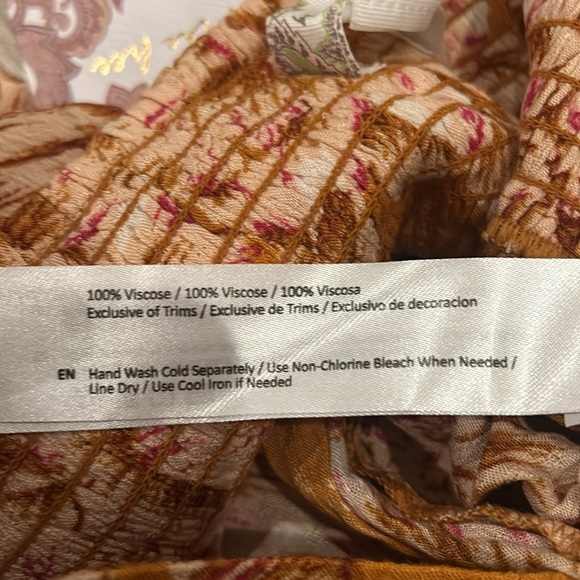 Band of the Free ARIZONA GOLD FLORAL WIDE LEG PANTS NWT - Picture 8 of 8